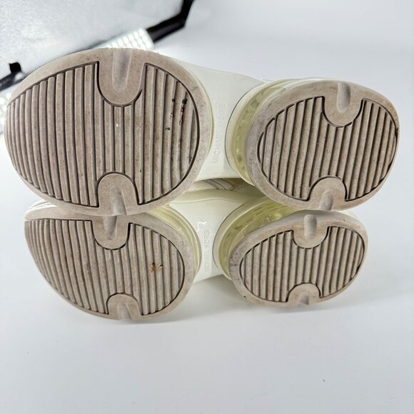 Michael Kors Womens Olympia 7.5M White Sneakers With Clear Sole - Picture 10 of 11